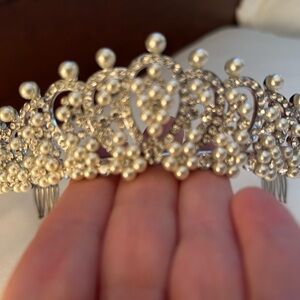 Elegant Pearl and Silver Tiara